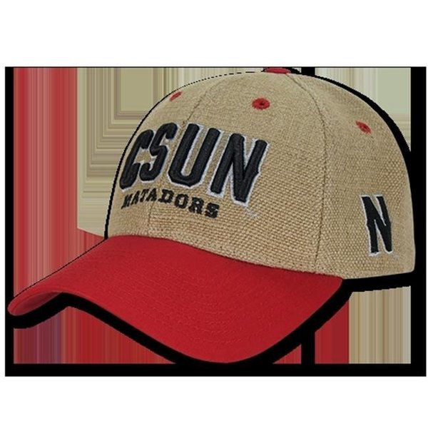 John Hancock CSUN Structured Jute Cap; Red JO591395